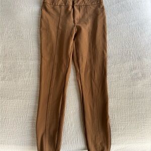 Anthropologie camel zip up cropped pants size 4